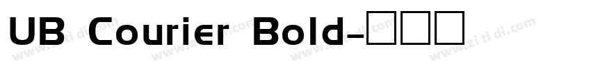 UB Courier Bold字体转换